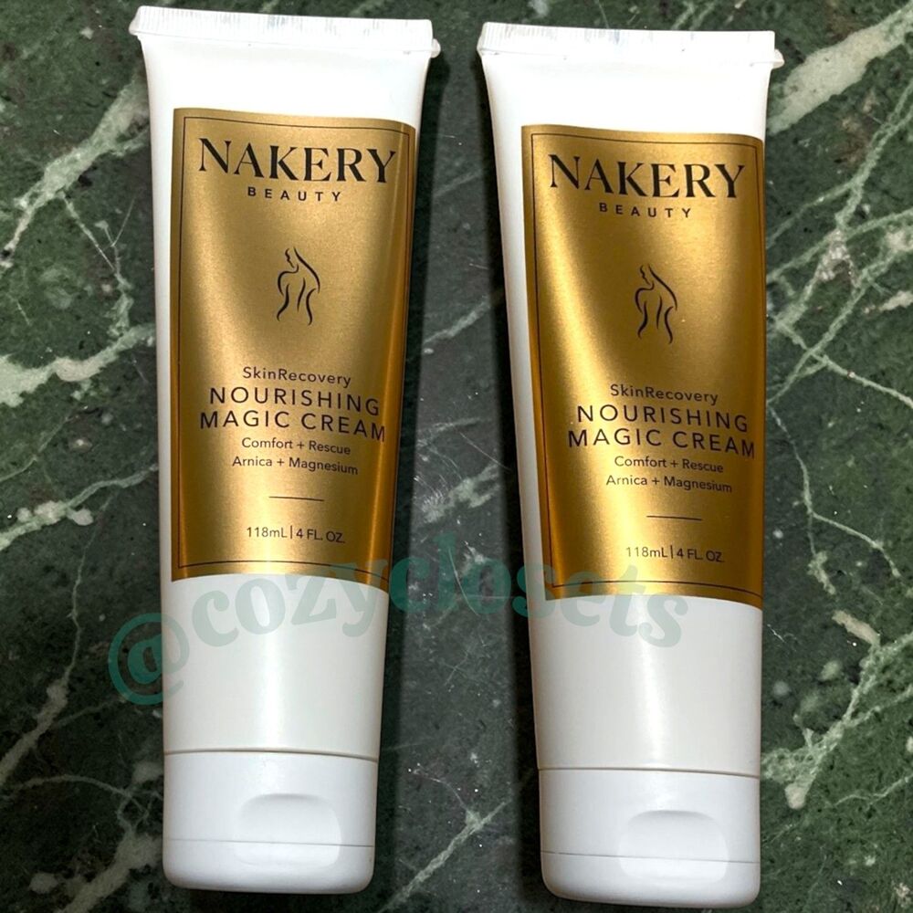 2 PC NAKERY Beauty Nourishing Magic Cream 4oz NEW SEALED Spa Magneisum Arnica